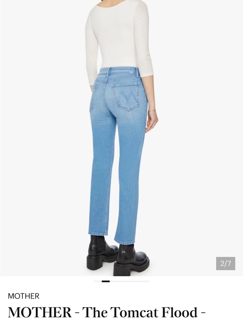 MOTHER Straight-Leg Tomcat Flood Jeans in Light Blue
